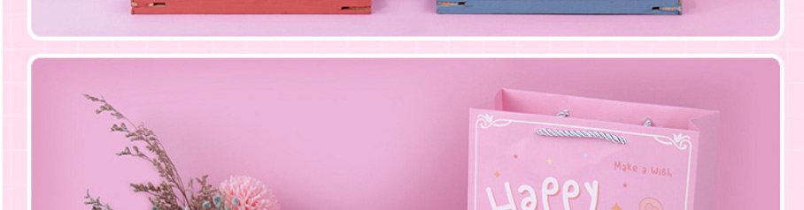 Fashion Girl Pink Large 30*27*12 Cartoon Print Portable Gift Bag,Jewelry Packaging & Displays