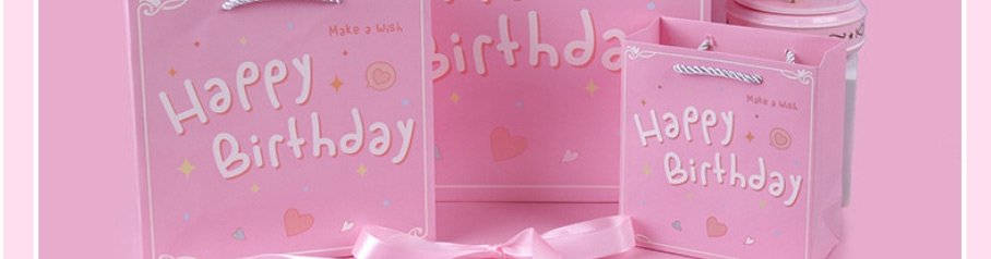Fashion Girl Pink Large 30*27*12 Cartoon Print Portable Gift Bag,Jewelry Packaging & Displays