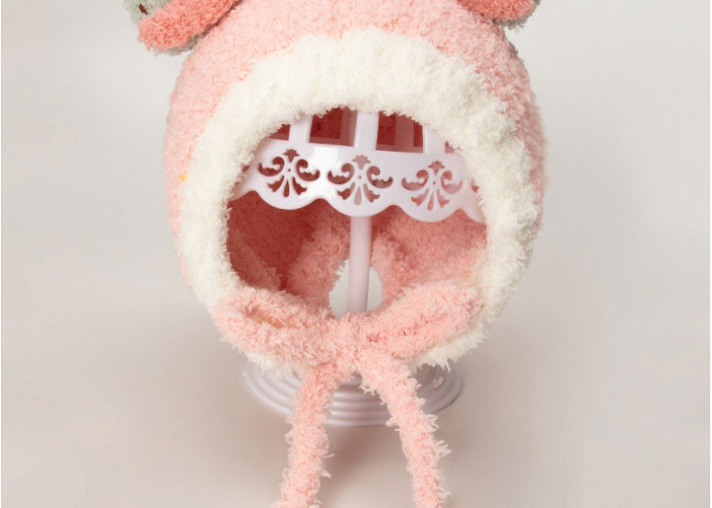 Fashion Brown Coral Fleece Cartoon Baby Ear Cap,Beanies&Others