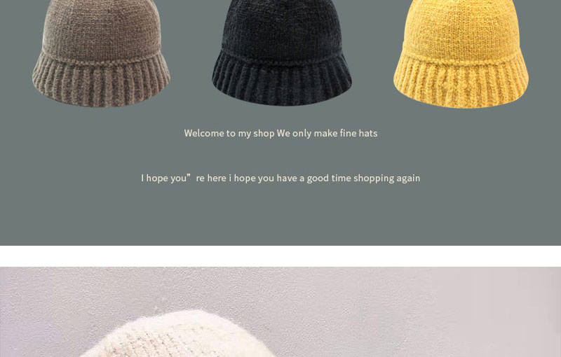 Fashion Beige Woolen Knitted Basin Hat,Beanies&Others