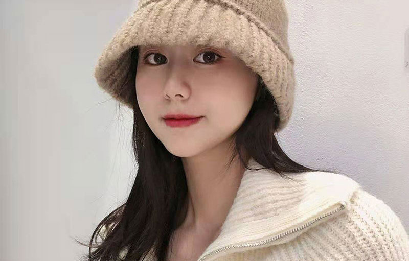 Fashion Black Woolen Knitted Basin Hat,Beanies&Others