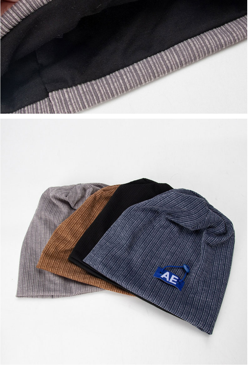 Fashion Heather Gray Ae Cap Letter Patch Pile Cap,Beanies&Others