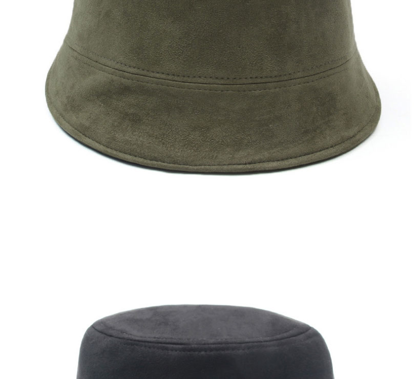 Fashion Armygreen Solid Color Suede Fisherman Hat,Beanies&Others