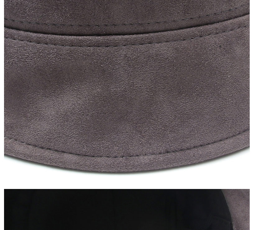 Fashion Black Solid Color Suede Fisherman Hat,Beanies&Others