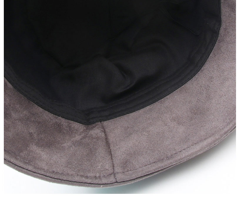 Fashion Black Solid Color Suede Fisherman Hat,Beanies&Others