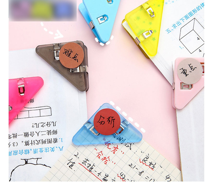 Fashion Solid Color-pink Plastic Triangle Book Corners,Other Creative Stationery