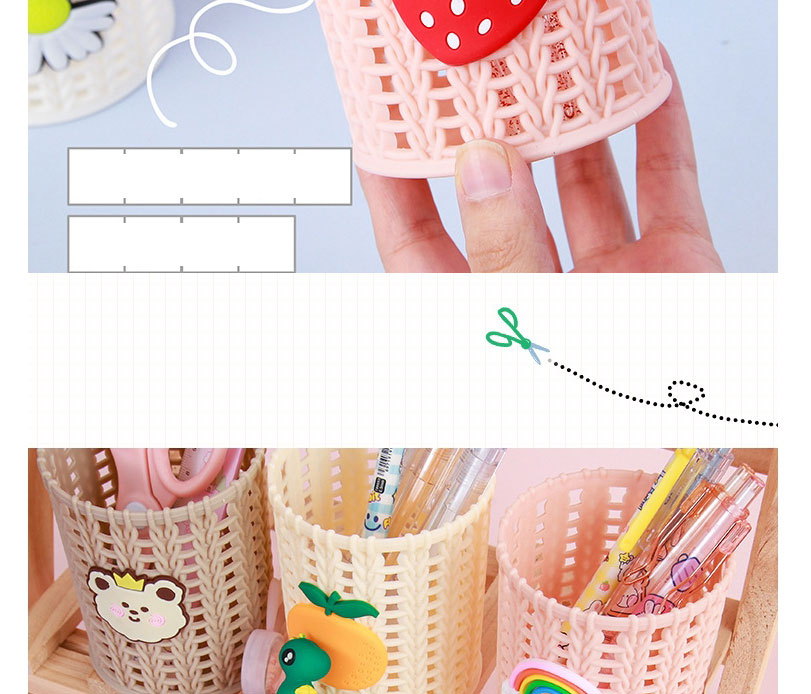 Fashion Little Daisy Cartoon Rattan Weaving Pen Holder,Other Creative Stationery