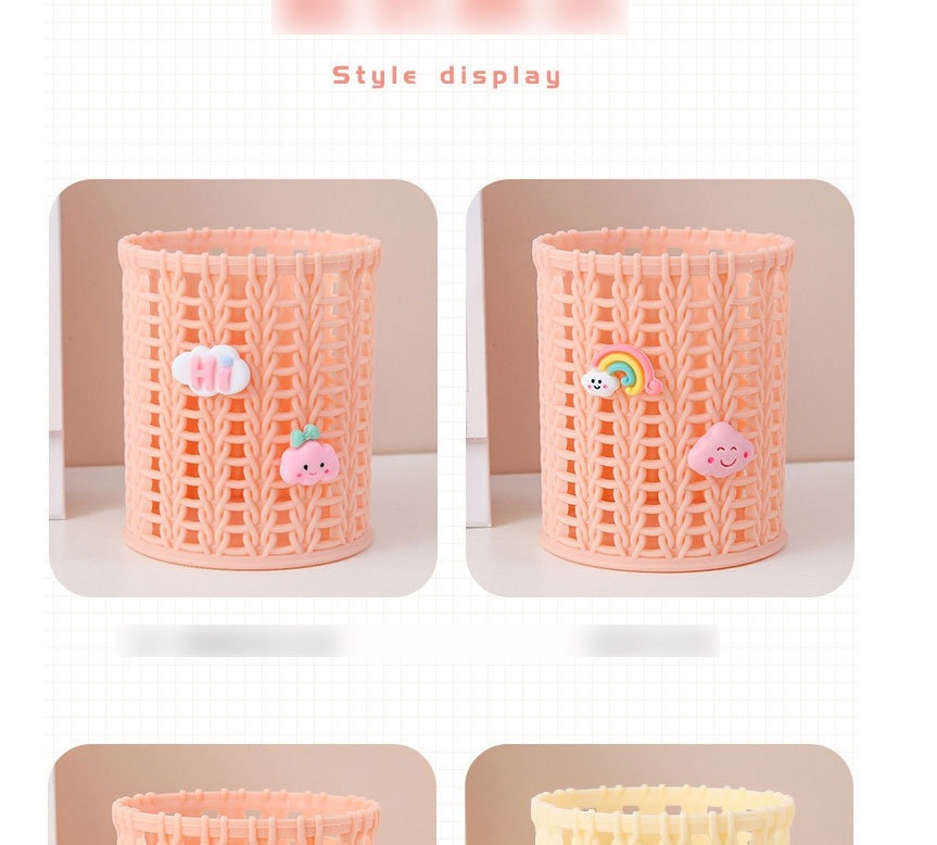 Fashion Ice Cream Cone Cartoon Rattan Weaving Pen Holder,Other Creative Stationery