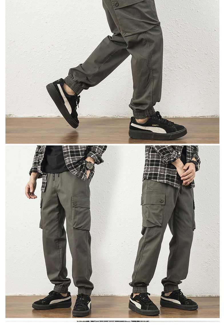 Fashion Green Camouflage Multi-pocket Cargo Pants,Pants