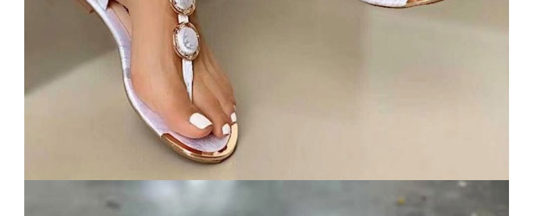 Fashion Gold Pu Diamond Pearl Sandals,Slippers
