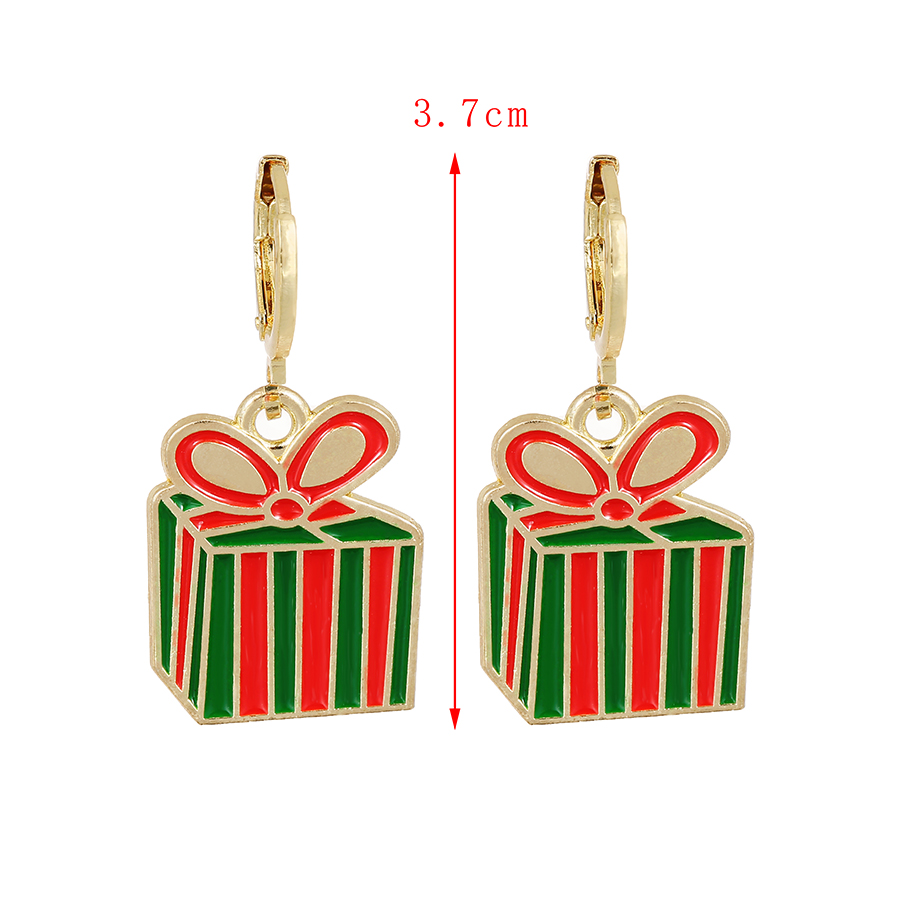 Fashion Color Alloy Drip Oil Santa Earrings,Hoop Earrings