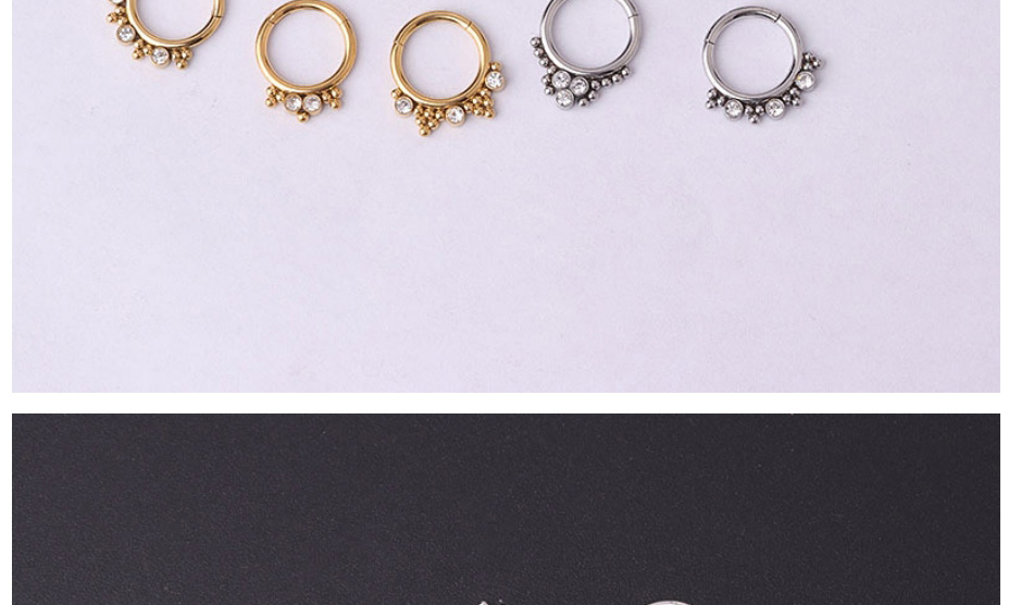 Fashion Gold 1# Stainless Steel Diamond Pierced Nose Ring,Nose Rings & Studs