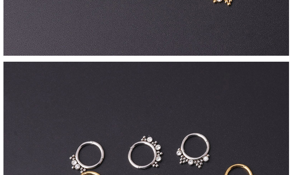 Fashion Gold 3# Stainless Steel Diamond Pierced Nose Ring,Nose Rings & Studs