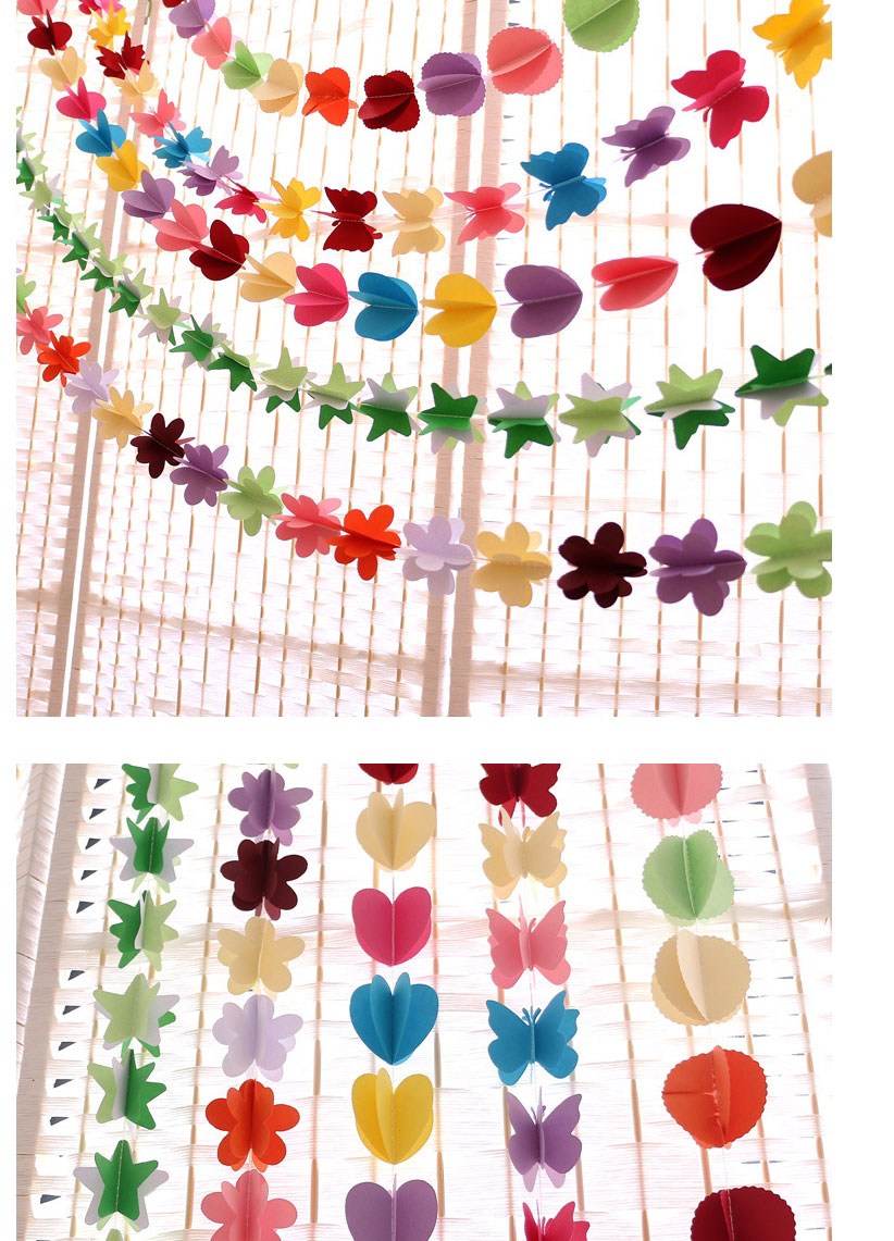 Fashion Love Section Three-dimensional 2.6m Colorful Paper Garland,Festival & Party Supplies