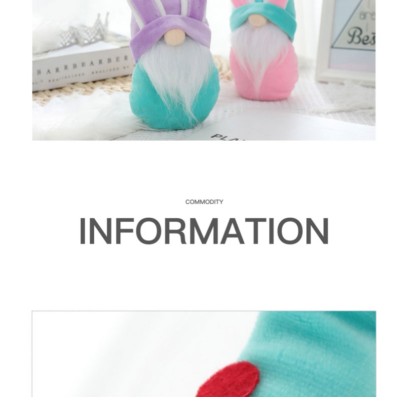 Fashion Purple Rabbit Fabric Cartoon Rabbit Faceless Doll Doll,Household goods