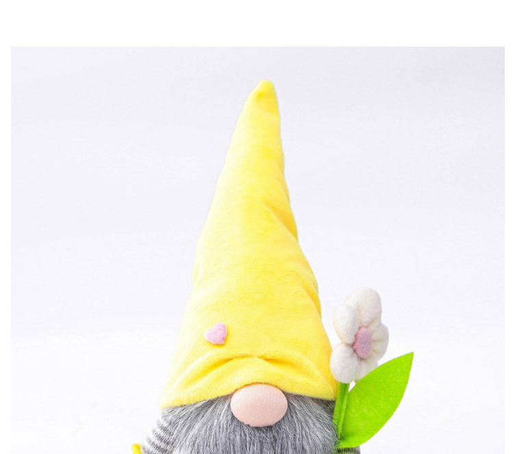 Fashion Yellow Fabric Love Flower Faceless Doll Doll,Household goods
