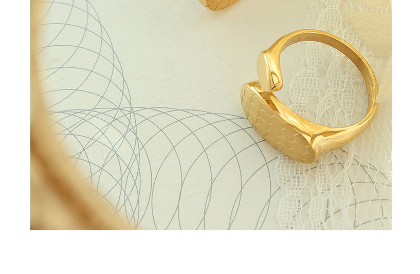 Fashion Gold Stainless Steel Hexagonal Honeycomb Mesh Ring,Rings