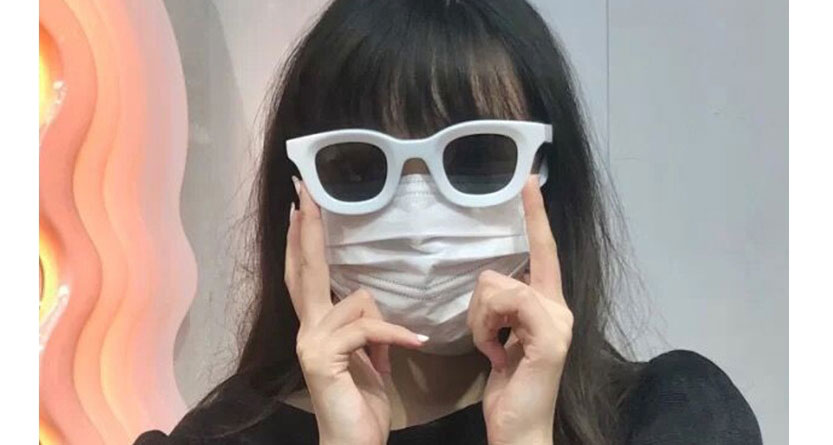Fashion Real White Gray Flakes Concave Round Frame Sunglasses,Women Sunglasses