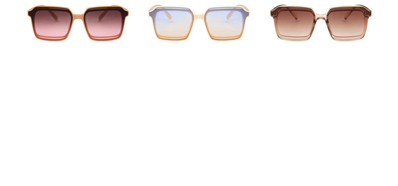 Fashion Upper Gray And Lower Orange Large Square Frame Hollow Sunglasses,Women Sunglasses