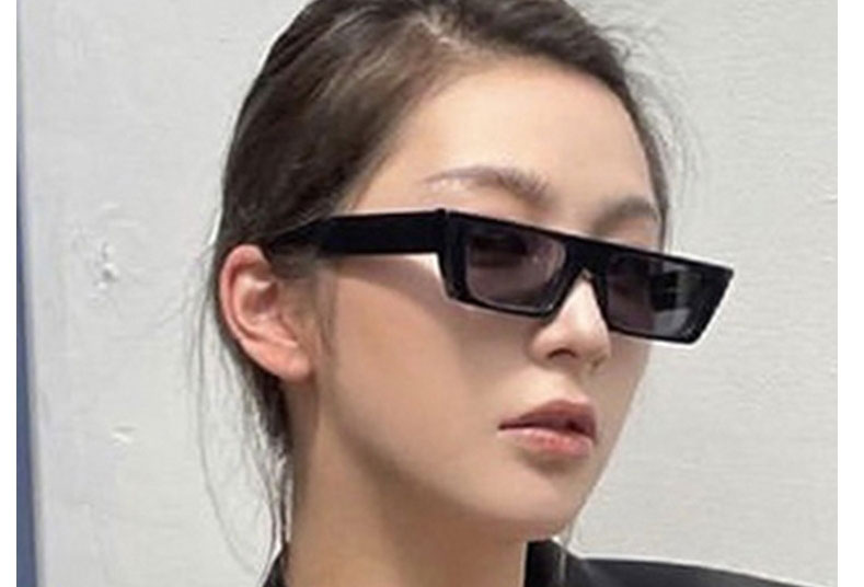 Fashion Leopard Print All Gray Square Frame Sunglasses,Women Sunglasses