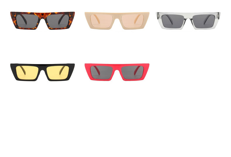 Fashion Ivory White Tea Chips Square Frame Sunglasses,Women Sunglasses