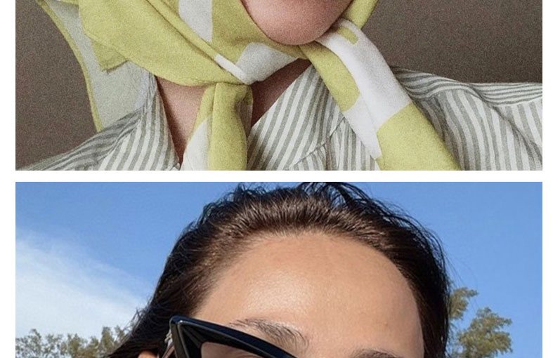 Fashion Real White Gray Flakes Triangle Cat Eye Sunglasses,Women Sunglasses