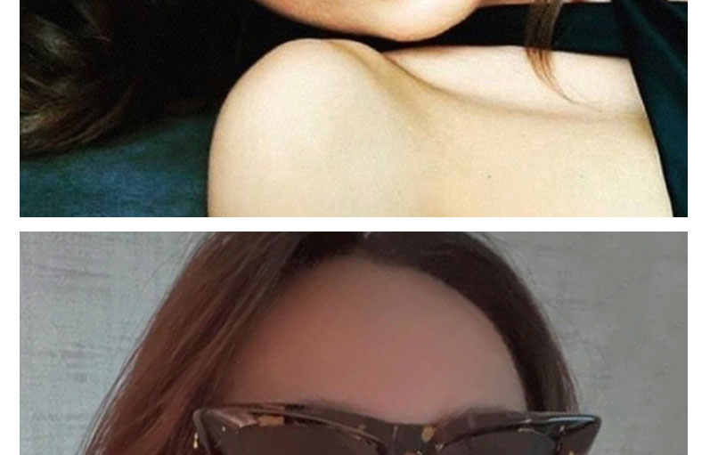 Fashion Leopard Gray Flake Triangle Cat Eye Sunglasses,Women Sunglasses