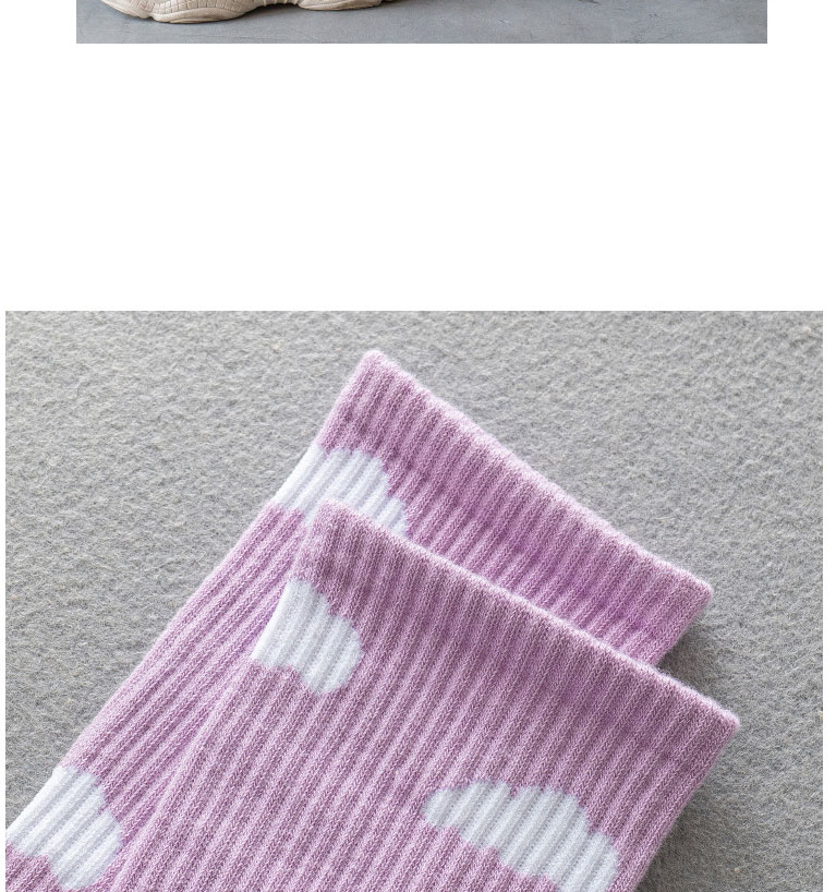 Fashion Pink Cloud Print Socks,Fashion Socks