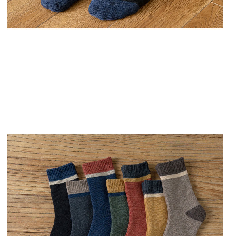 Fashion Brown Color Block Cotton Socks,Fashion Socks