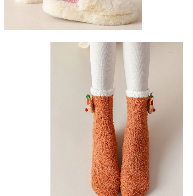 Fashion Yellow Coral Fleece Christmas Socks,Fashion Socks