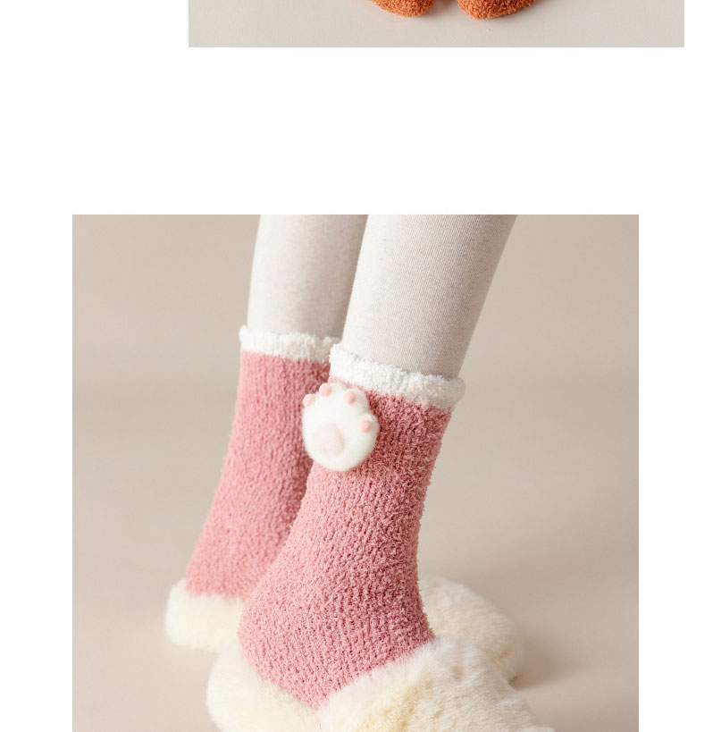 Fashion Pink Coral Fleece Christmas Socks,Fashion Socks