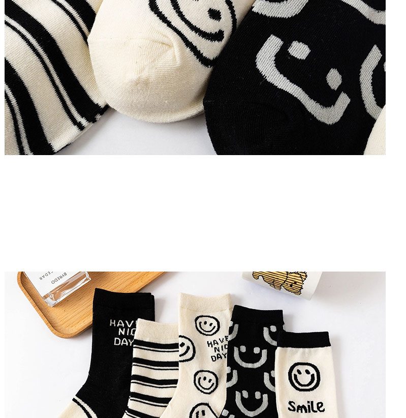 Fashion Stripe Smiley Embroidered Cotton Tube Socks,Fashion Socks