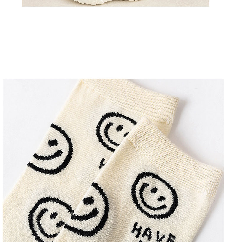 Fashion Stripe Smiley Embroidered Cotton Tube Socks,Fashion Socks