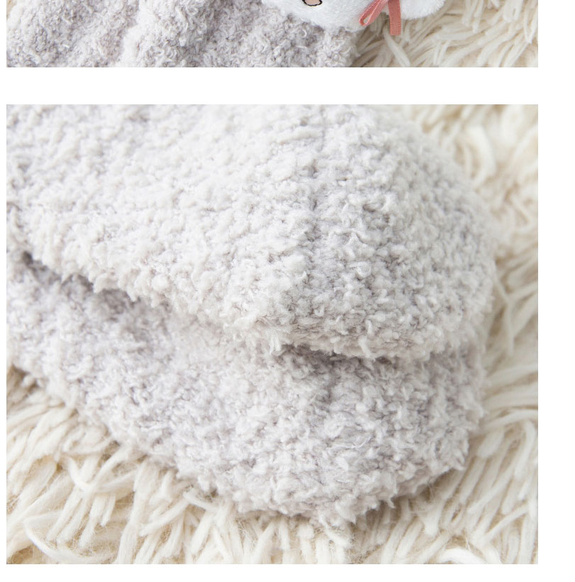 Fashion White Twisted Coral Fleece Snow Socks,Fashion Socks