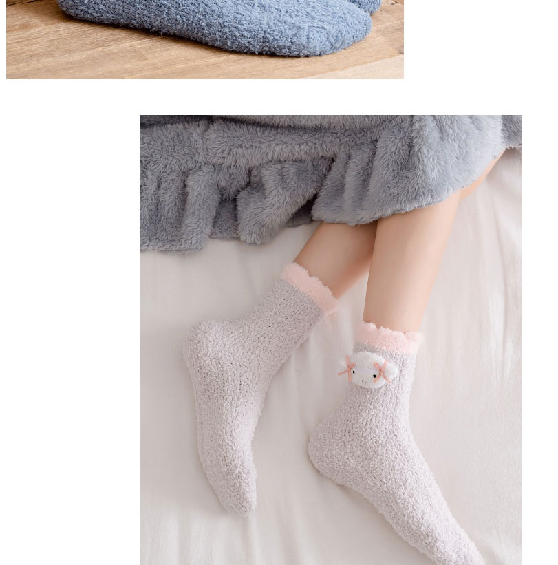 Fashion Grey Twisted Coral Fleece Snow Socks,Fashion Socks