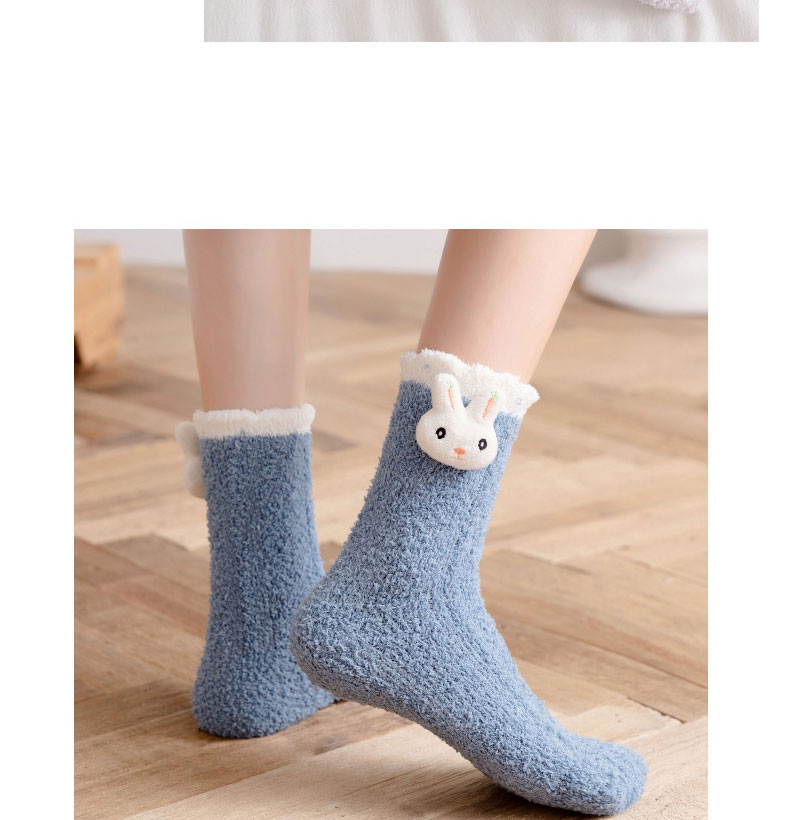 Fashion Grey Twisted Coral Fleece Snow Socks,Fashion Socks