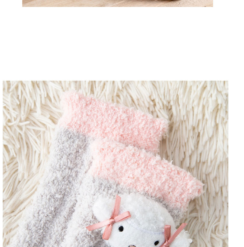 Fashion Pink Twisted Coral Fleece Snow Socks,Fashion Socks