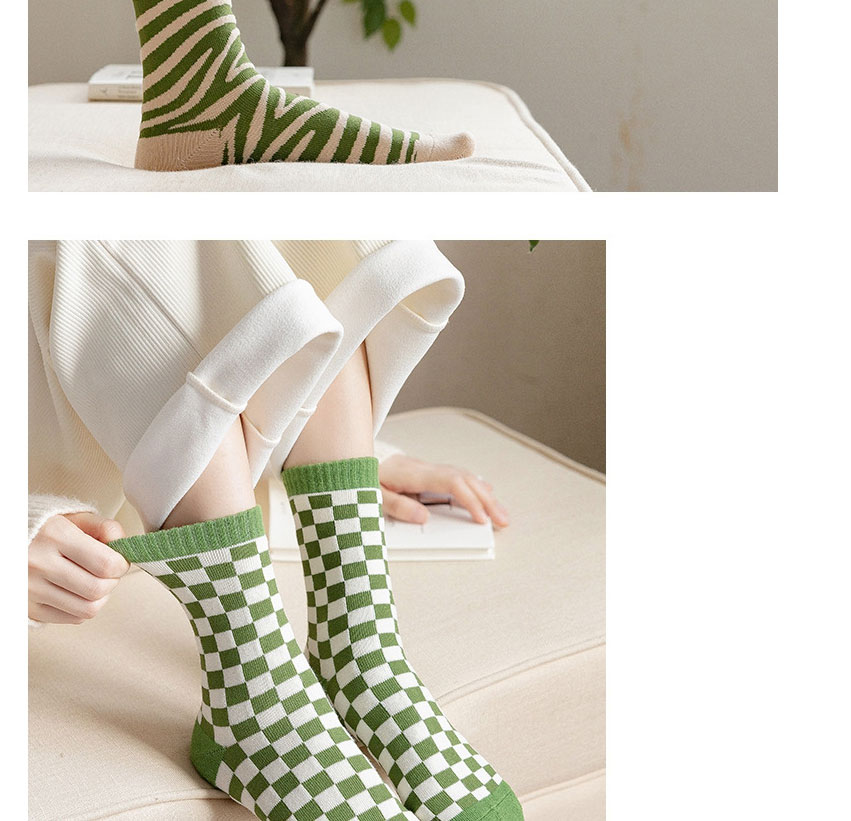 Fashion Checkered Check Cotton Socks,Fashion Socks