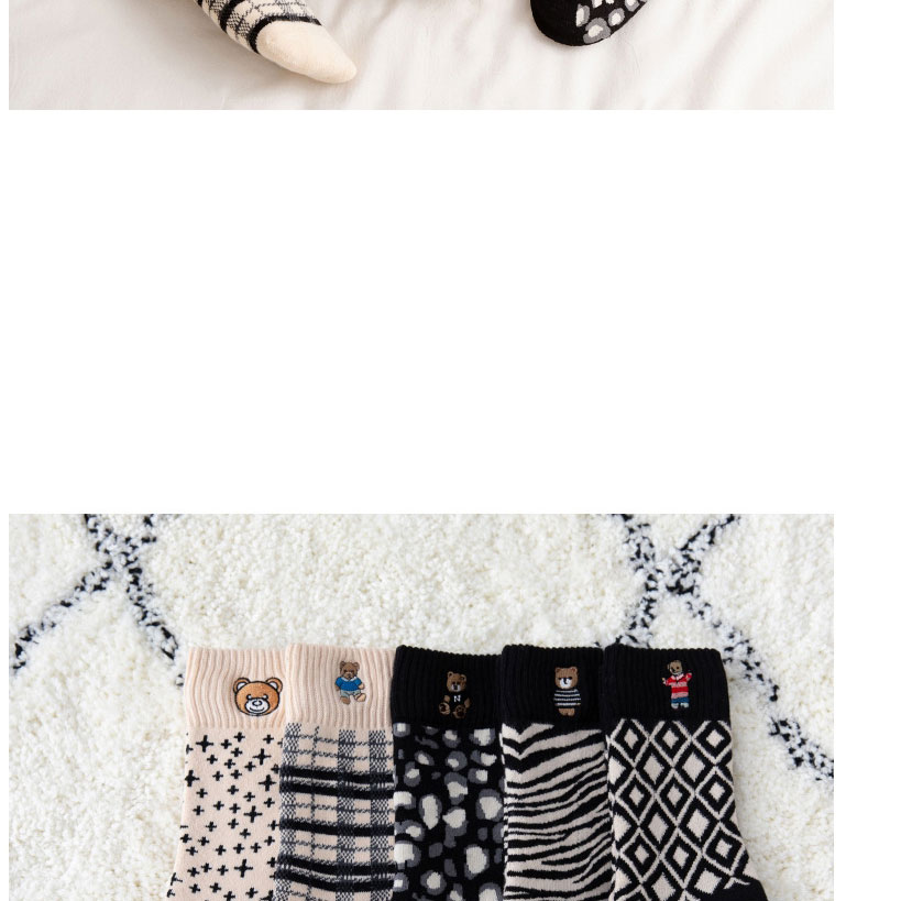 Fashion Checkered Cubs Rhombus Zebra Pattern Cotton Socks,Fashion Socks