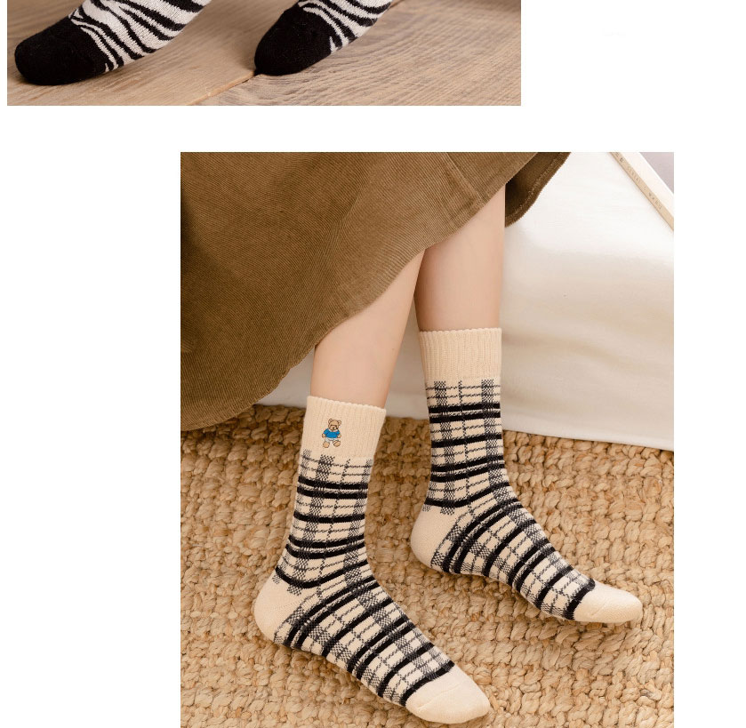 Fashion Leopard Cubs Rhombus Zebra Pattern Cotton Socks,Fashion Socks