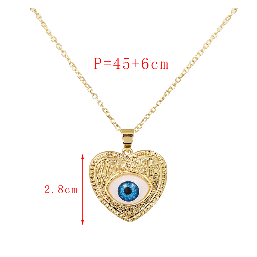 Fashion Gold Copper Drop Oil Love Eye Necklace,Necklaces