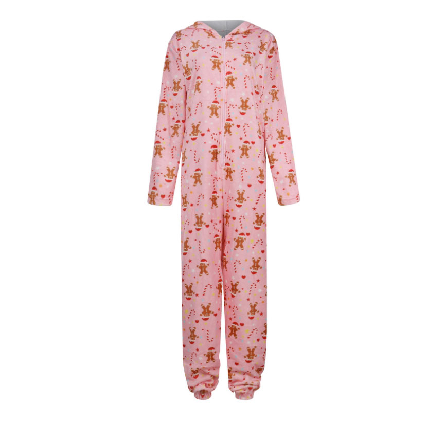 Fashion Alphabet Gray Letter Print Hooded One-piece Pajamas,CURVE SLEEP & LOUNGE