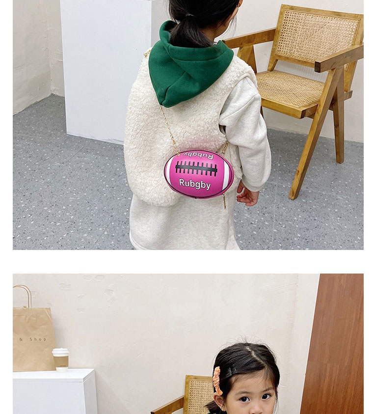 Fashion Pink Pu Rugby Messenger Bag,Shoulder bags