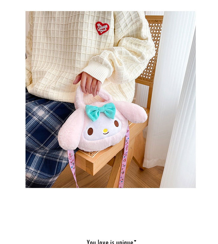 Fashion Pink Melody Plush Crossbody Bag,Shoulder bags