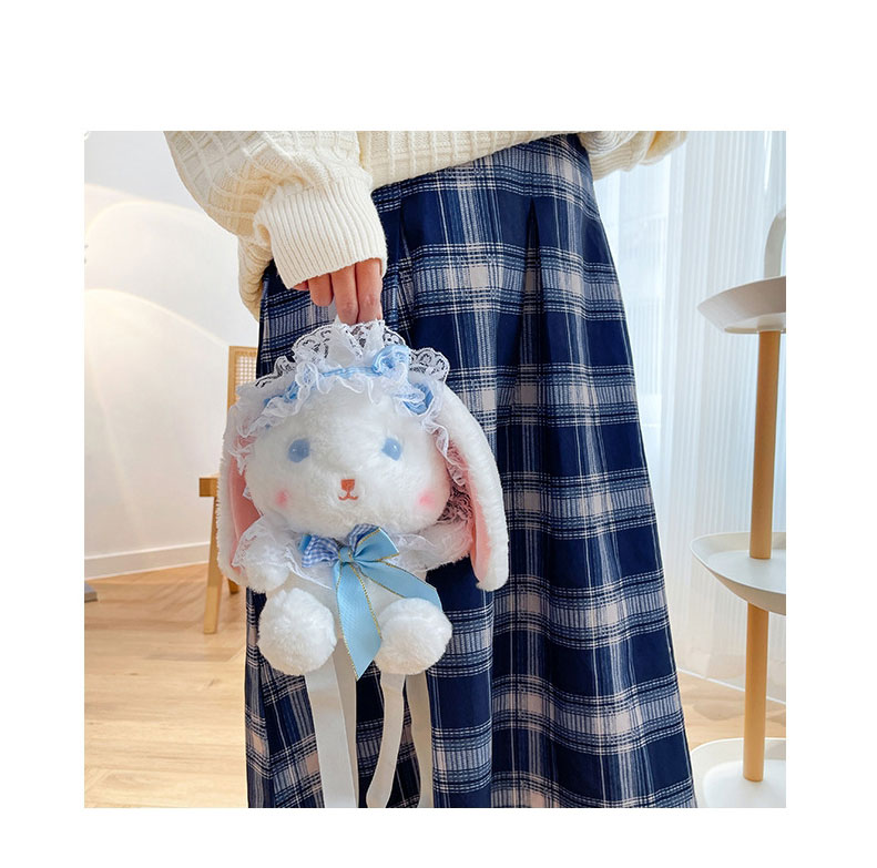 Fashion Bunny-blue Lolita Plush Bunny Backpack,Backpack