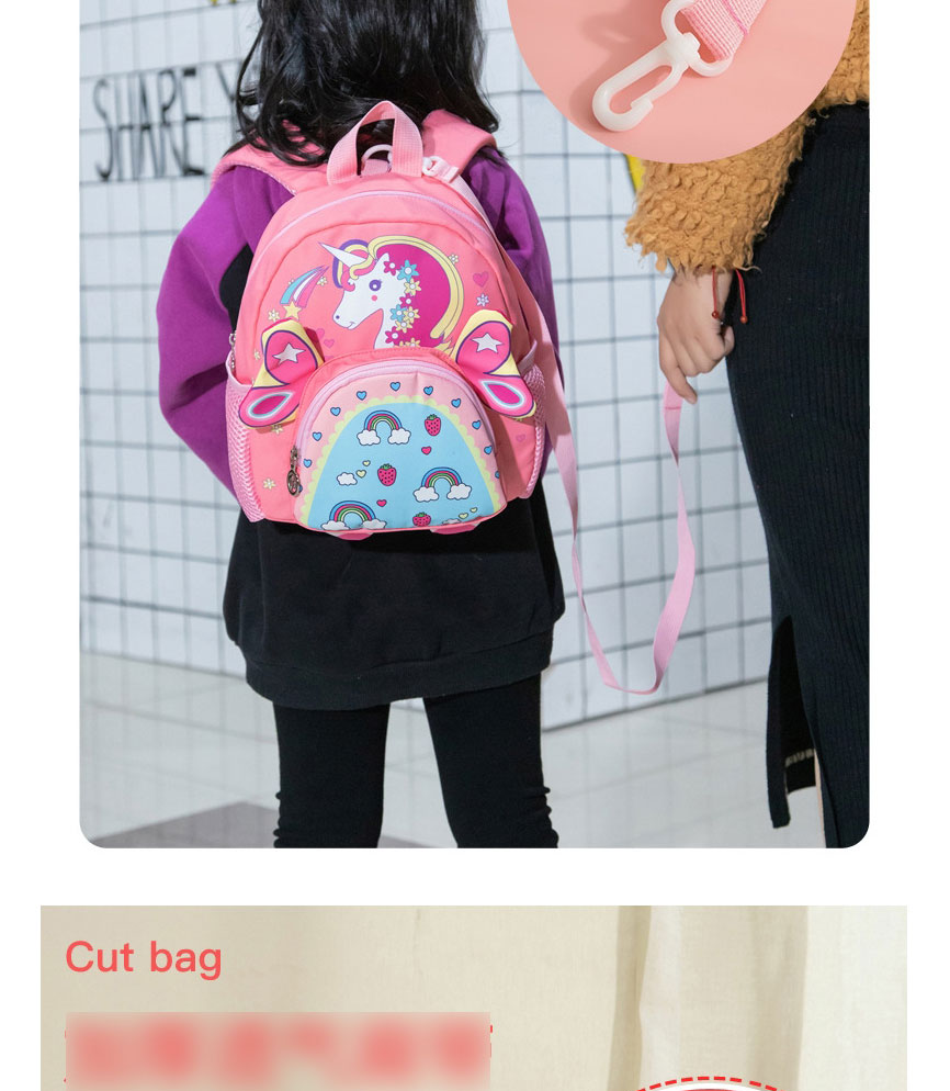Fashion Purple Nylon Cartoon Unicorn Print Backpack,Backpack