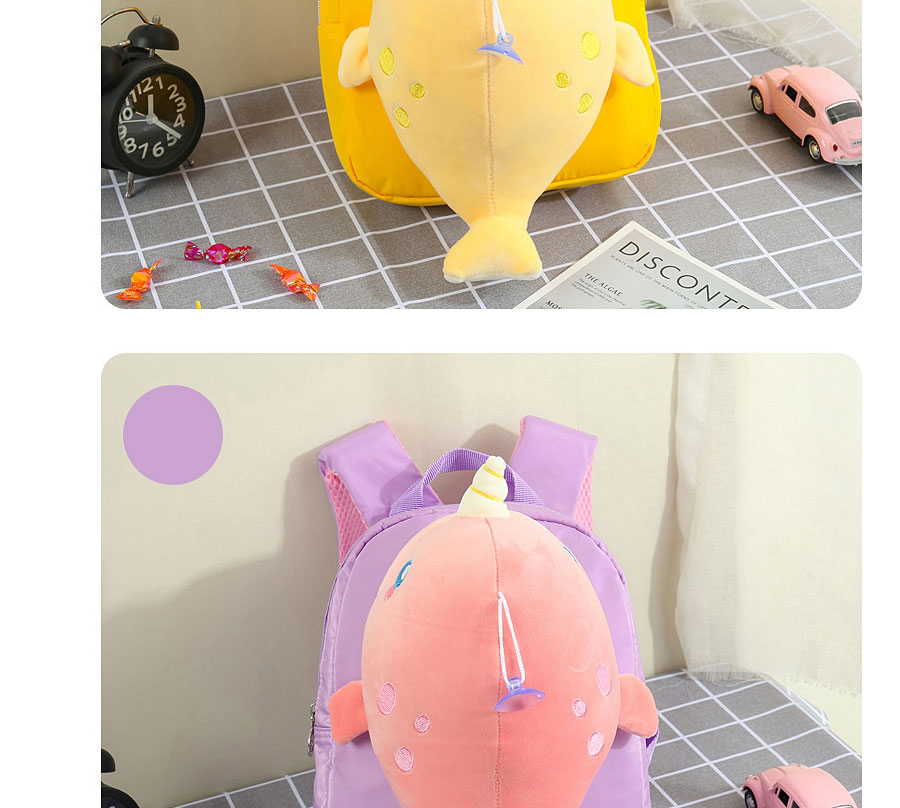 Fashion Yellow Cartoon Children Stick Dolphin Backpack,Backpack
