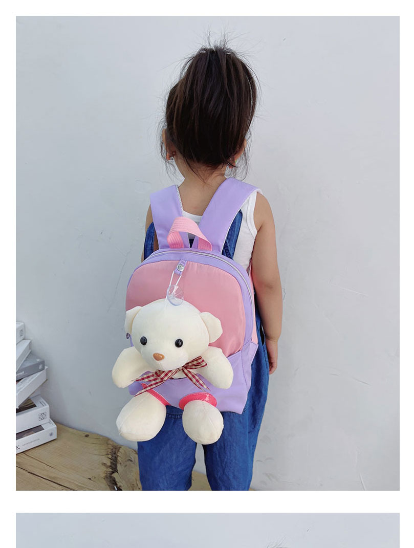 Fashion Little White Bear Blue Bear Kids Backpack,Backpack