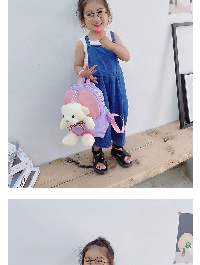 Fashion Little White Bear Pink Bear Kids Backpack,Backpack