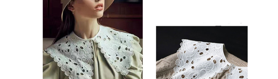 Fashion Pearl Button Lace Hollow Embroidered Fake Collar,Thin Scaves